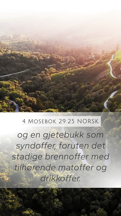 4 Mosebok 29:25 NORSK Bible Verse Image