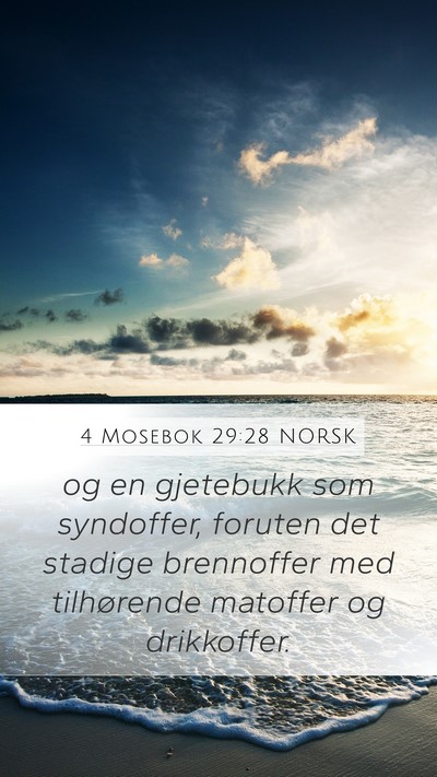 4 Mosebok 29:28 NORSK Mobile Phone Wallpaper - og en gjetebukk som syndoffer, foruten det - Mobile Bible Verse Wallpaper