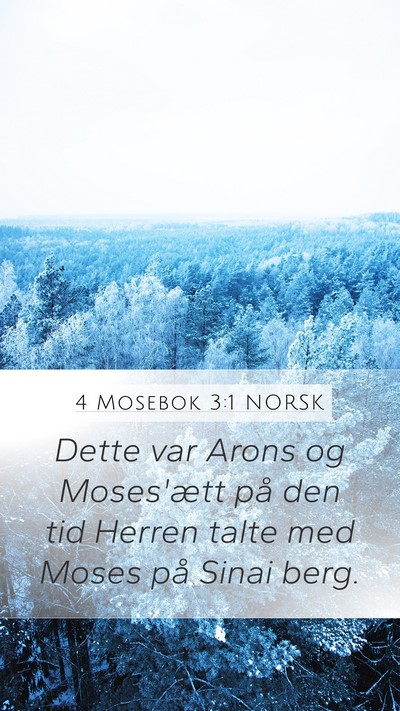 4 Mosebok 3:1 NORSK Mobile Phone Wallpaper - Dette var Arons og Moses'ætt på den tid Herren - Mobile Bible Verse Wallpaper