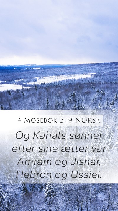 4 Mosebok 3:19 NORSK Mobile Phone Wallpaper - Og Kahats sønner efter sine ætter var Amram og - Mobile Bible Verse Wallpaper