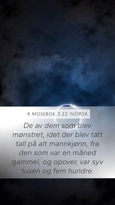 4 Mosebok 3:22 NORSK Bible Verse Image