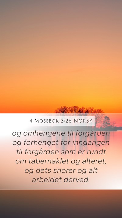 4 Mosebok 3:26 NORSK Mobile Phone Wallpaper - og omhengene til forgården og forhenget for - Mobile Bible Verse Wallpaper