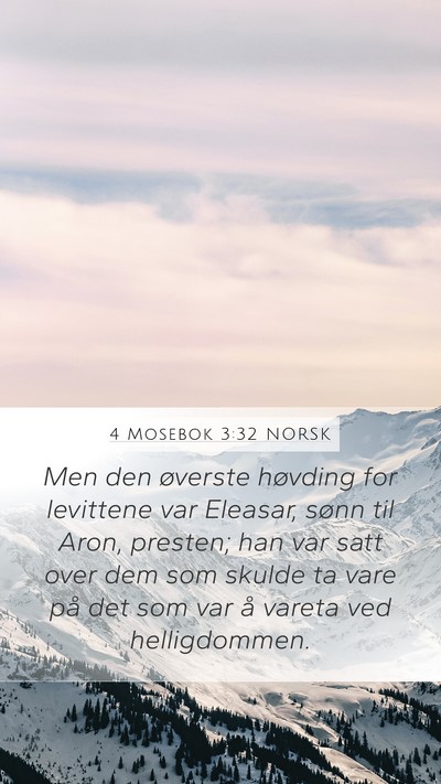4 Mosebok 3:32 NORSK Bible Verse Image