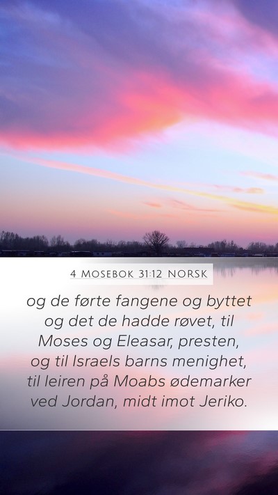 4 Mosebok 31:12 NORSK Bible Verse Image