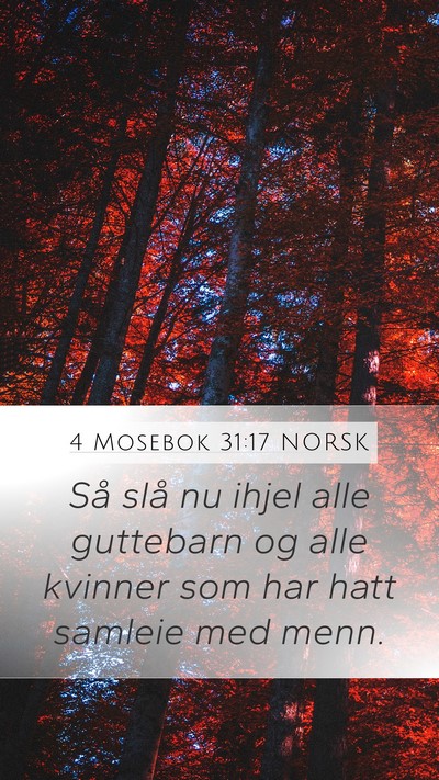 4 Mosebok 31:17 NORSK Bible Verse Image