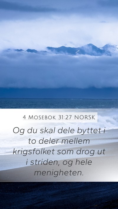 4 Mosebok 31:27 NORSK Bible Verse Image