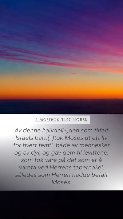 4 Mosebok 31:47 NORSK Bible Verse Image