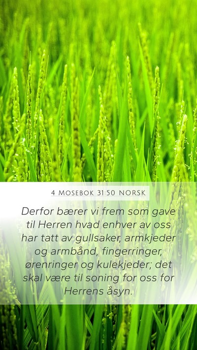 4 Mosebok 31:50 NORSK Bible Verse Image