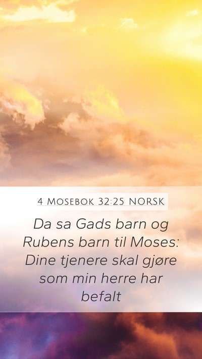 4 Mosebok 32:25 NORSK Bible Verse Image