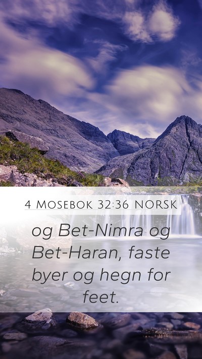 4 Mosebok 32:36 NORSK Bible Verse Image