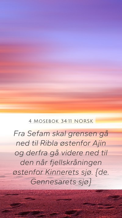 4 Mosebok 34:11 NORSK Bible Verse Image