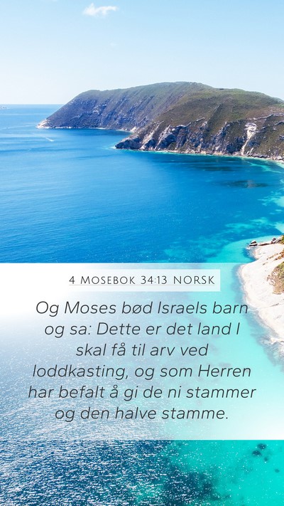 4 Mosebok 34:13 NORSK Bible Verse Image
