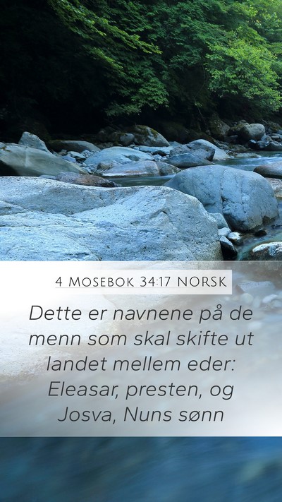 4 Mosebok 34:17 NORSK Bible Verse Image