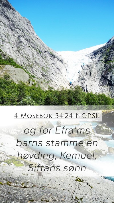 4 Mosebok 34:24 NORSK Mobile Phone Wallpaper - og for Efra'ms barns stamme en høvding, Kemuel, - Mobile Bible Verse Wallpaper
