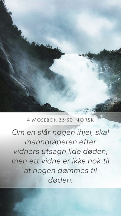 4 Mosebok 35:30 NORSK Bible Verse Image