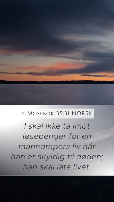 4 Mosebok 35:31 NORSK Bible Verse Image