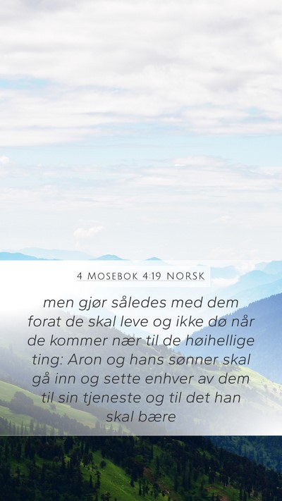 4 Mosebok 4:19 NORSK Bible Verse Image