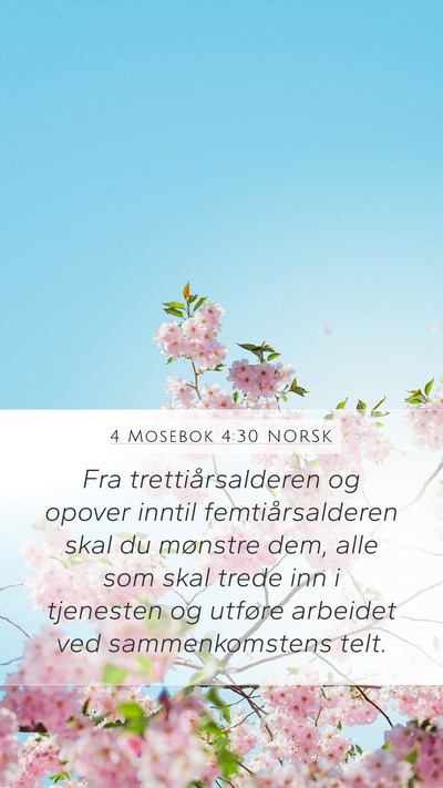 4 Mosebok 4:30 NORSK Bible Verse Image