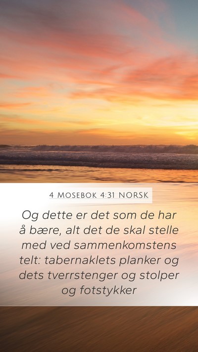 4 Mosebok 4:31 NORSK Bible Verse Image