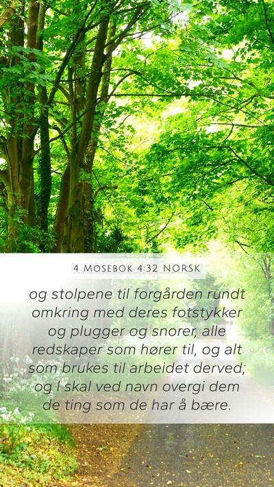 4 Mosebok 4:32 NORSK Bible Verse Image
