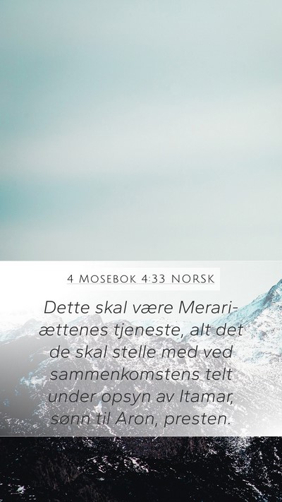 4 Mosebok 4:33 NORSK Bible Verse Image