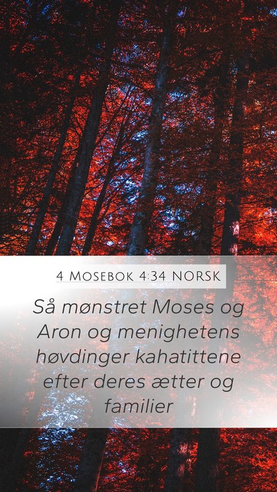 4 Mosebok 4:34 NORSK Mobile Phone Wallpaper - Så mønstret Moses og Aron og menighetens - Mobile Bible Verse Wallpaper