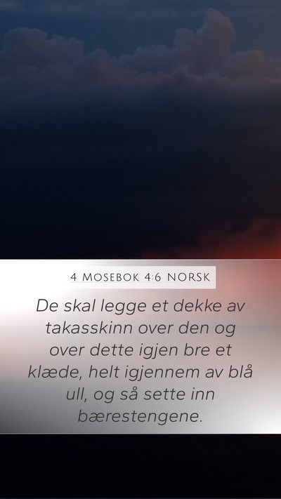 4 Mosebok 4:6 NORSK Bible Verse Image