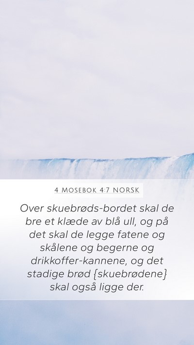4 Mosebok 4:7 NORSK Bible Verse Image