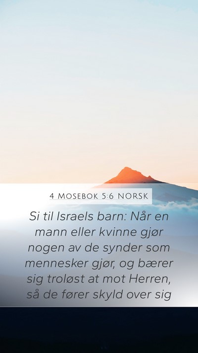 4 Mosebok 5:6 NORSK Bible Verse Image