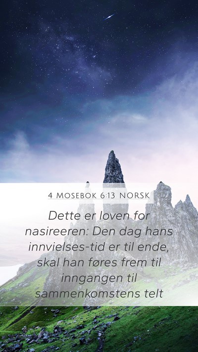 4 Mosebok 6:13 NORSK Bible Verse Image