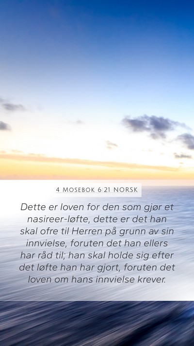 4 Mosebok 6:21 NORSK Bible Verse Image