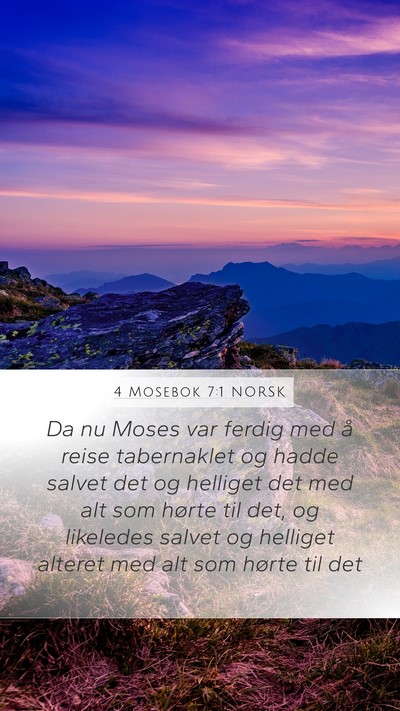 4 Mosebok 7:1 NORSK Bible Verse Image