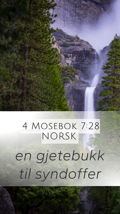4 Mosebok 7:28 NORSK Mobile Phone Wallpaper - en gjetebukk til - Mobile Bible Verse Wallpaper