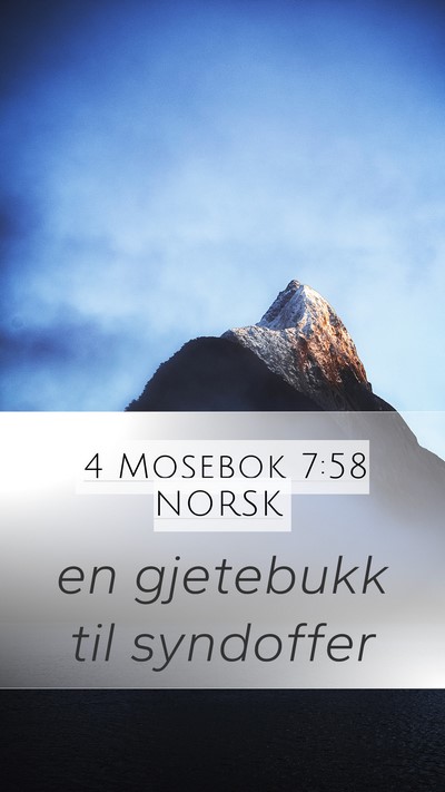 4 Mosebok 7:58 NORSK Mobile Phone Wallpaper - en gjetebukk til - Mobile Bible Verse Wallpaper