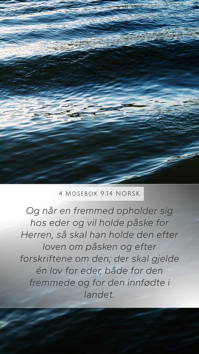 4 Mosebok 9:14 NORSK Bible Verse Image