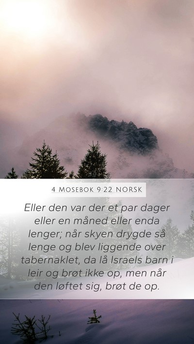 4 Mosebok 9:22 NORSK Mobile Phone Wallpaper - Eller den var der et par dager eller en måned - Mobile Bible Verse Wallpaper