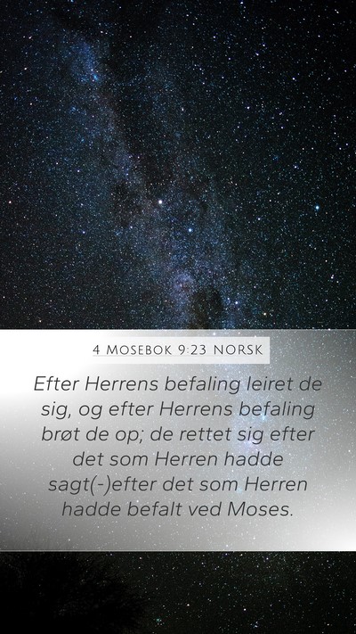 4 Mosebok 9:23 NORSK Bible Verse Image