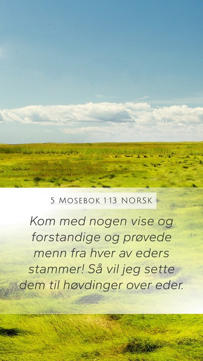 5 Mosebok 1:13 NORSK Bible Verse Image