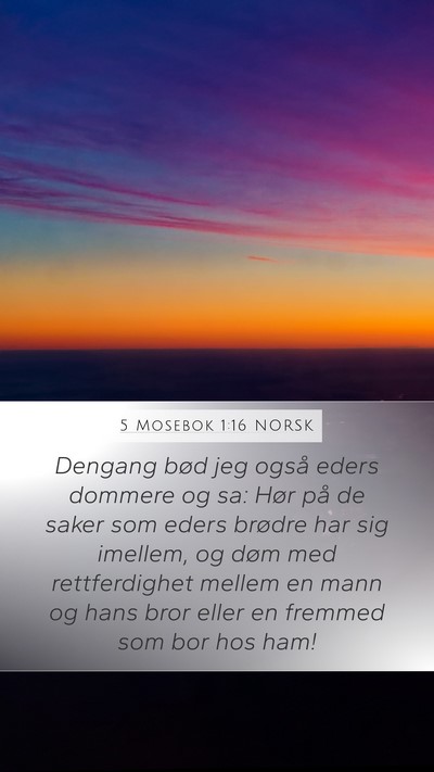 5 Mosebok 1:16 NORSK Bible Verse Image
