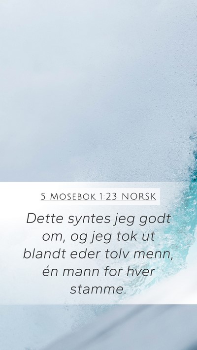 5 Mosebok 1:23 NORSK Bible Verse Image