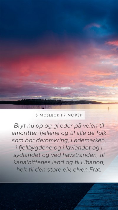 5 Mosebok 1:7 NORSK Bible Verse Image