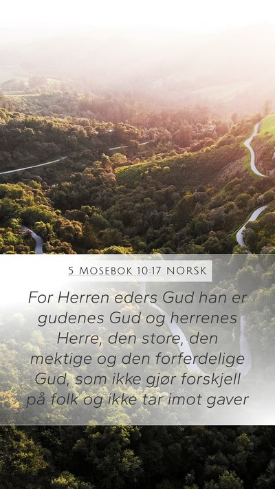 5 Mosebok 10:17 NORSK Bible Verse Image