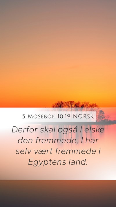 5 Mosebok 10:19 NORSK Bible Verse Image