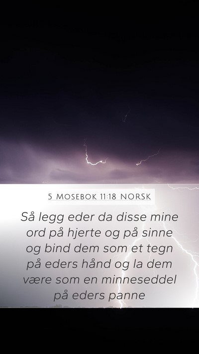 5 Mosebok 11:18 NORSK Bible Verse Image