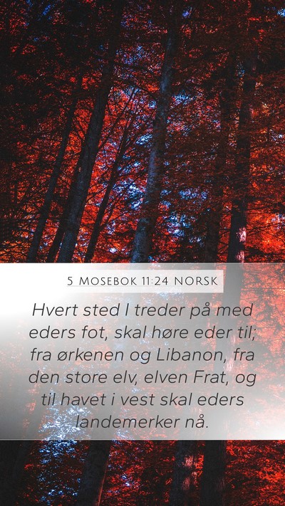 5 Mosebok 11:24 NORSK Bible Verse Image