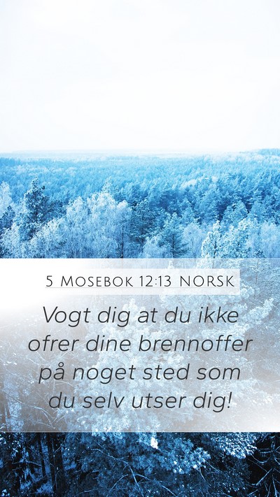 5 Mosebok 12:13 NORSK Bible Verse Image