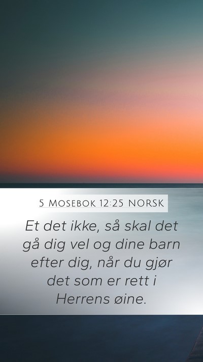 5 Mosebok 12:25 NORSK Bible Verse Image