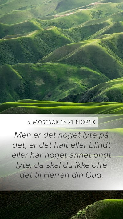 5 Mosebok 15:21 NORSK Bible Verse Image