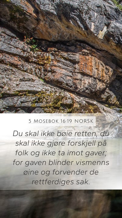5 Mosebok 16:19 NORSK Bible Verse Image