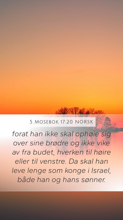 5 Mosebok 17:20 NORSK Bible Verse Image